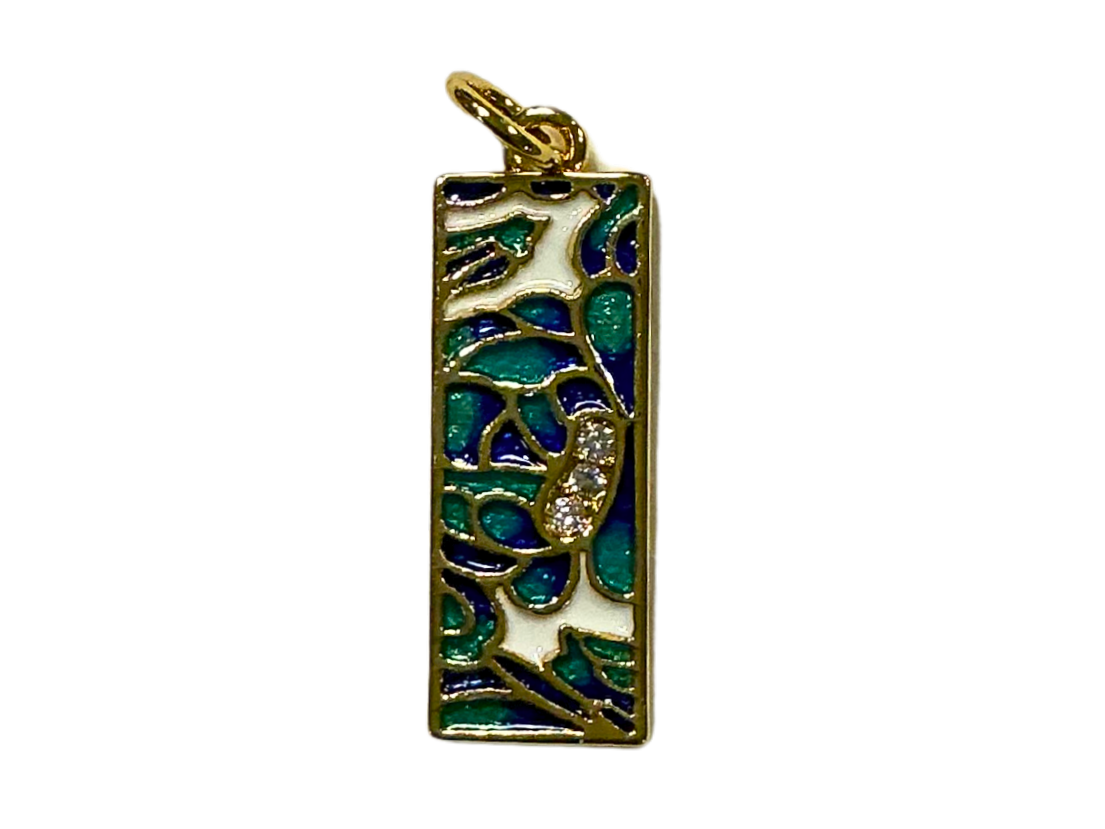 Flower marble Charm