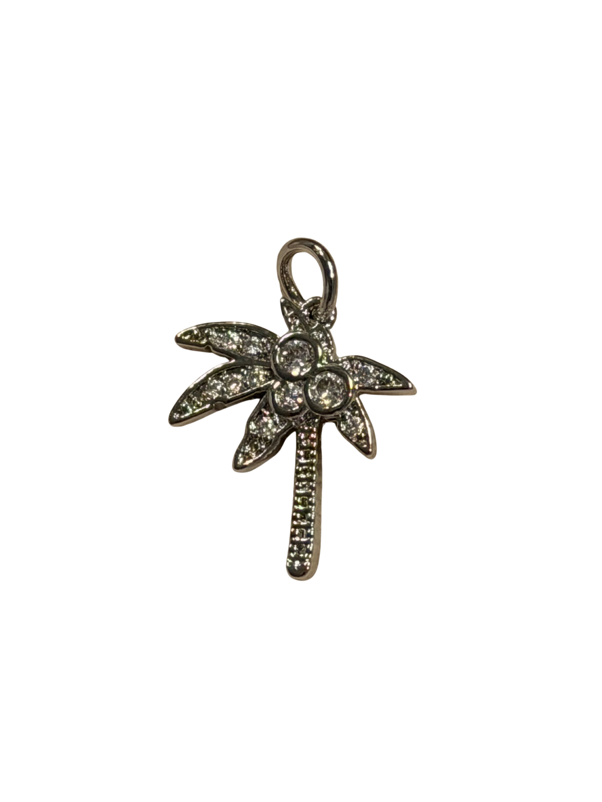 Silver Palm tree Charm