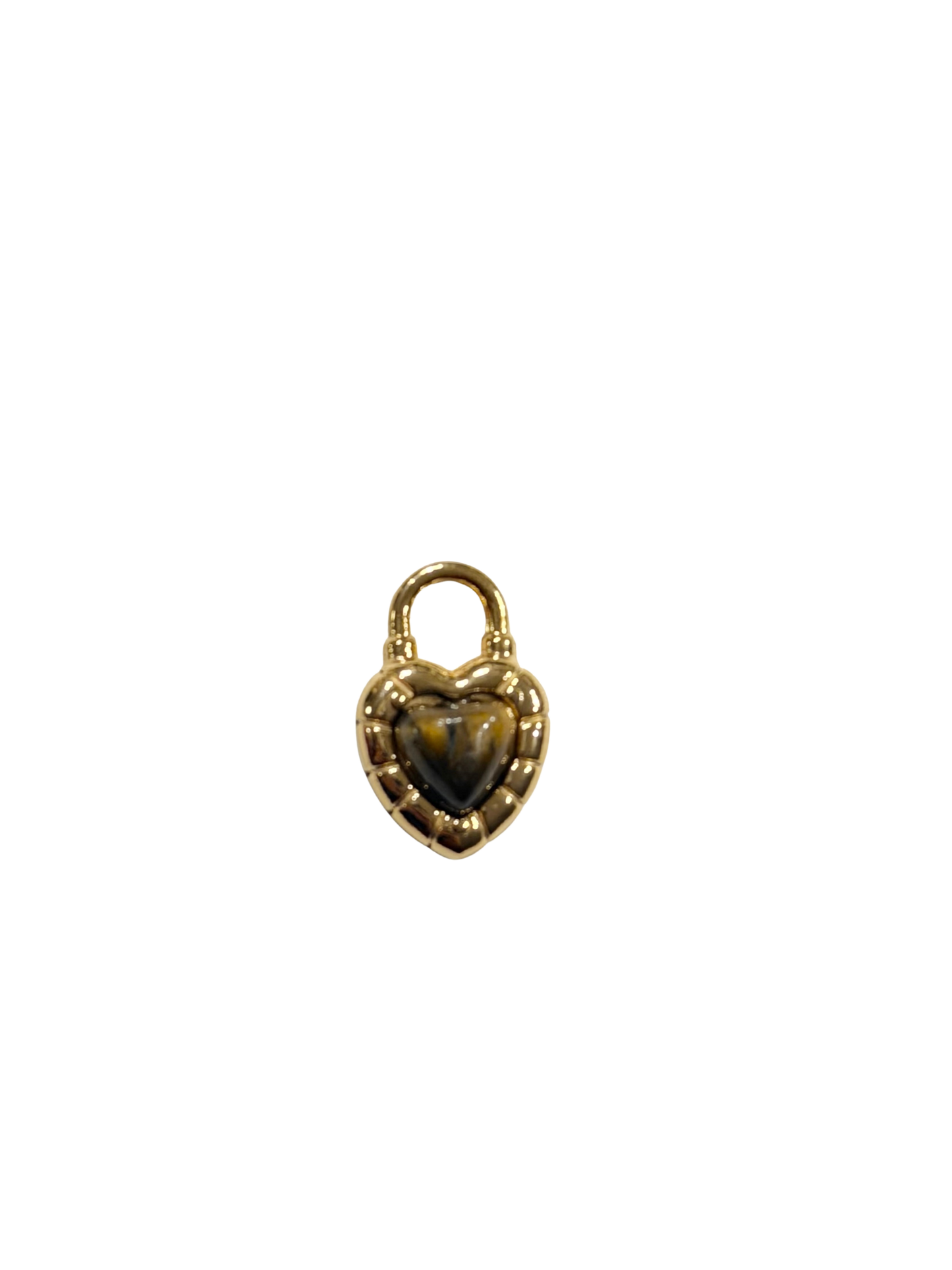 Golden Heart Lock Charm