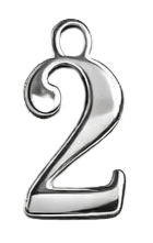 Silver Number Charm