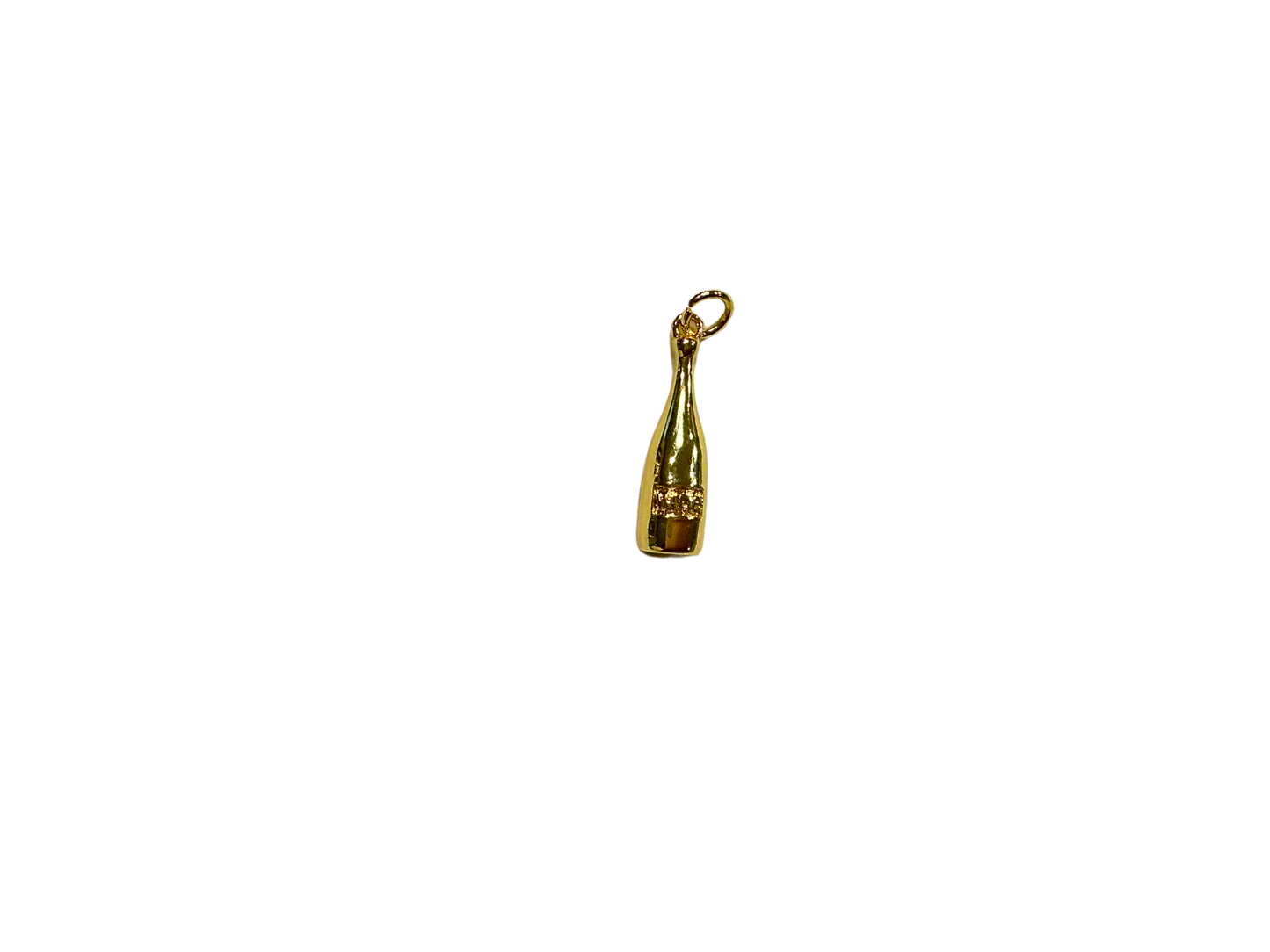 🥂 Golden Bubbly Bottle Charm