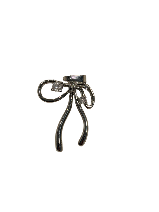 Silver Velvet Promise Bow
