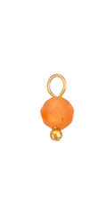 Orange bead in gold