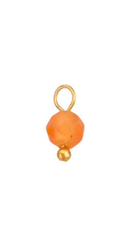 Orange bead in gold