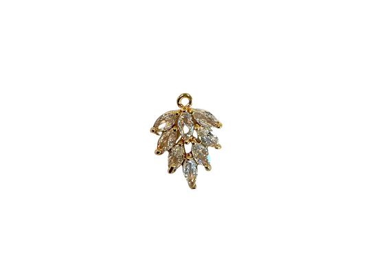 Crystal Leaf Charm