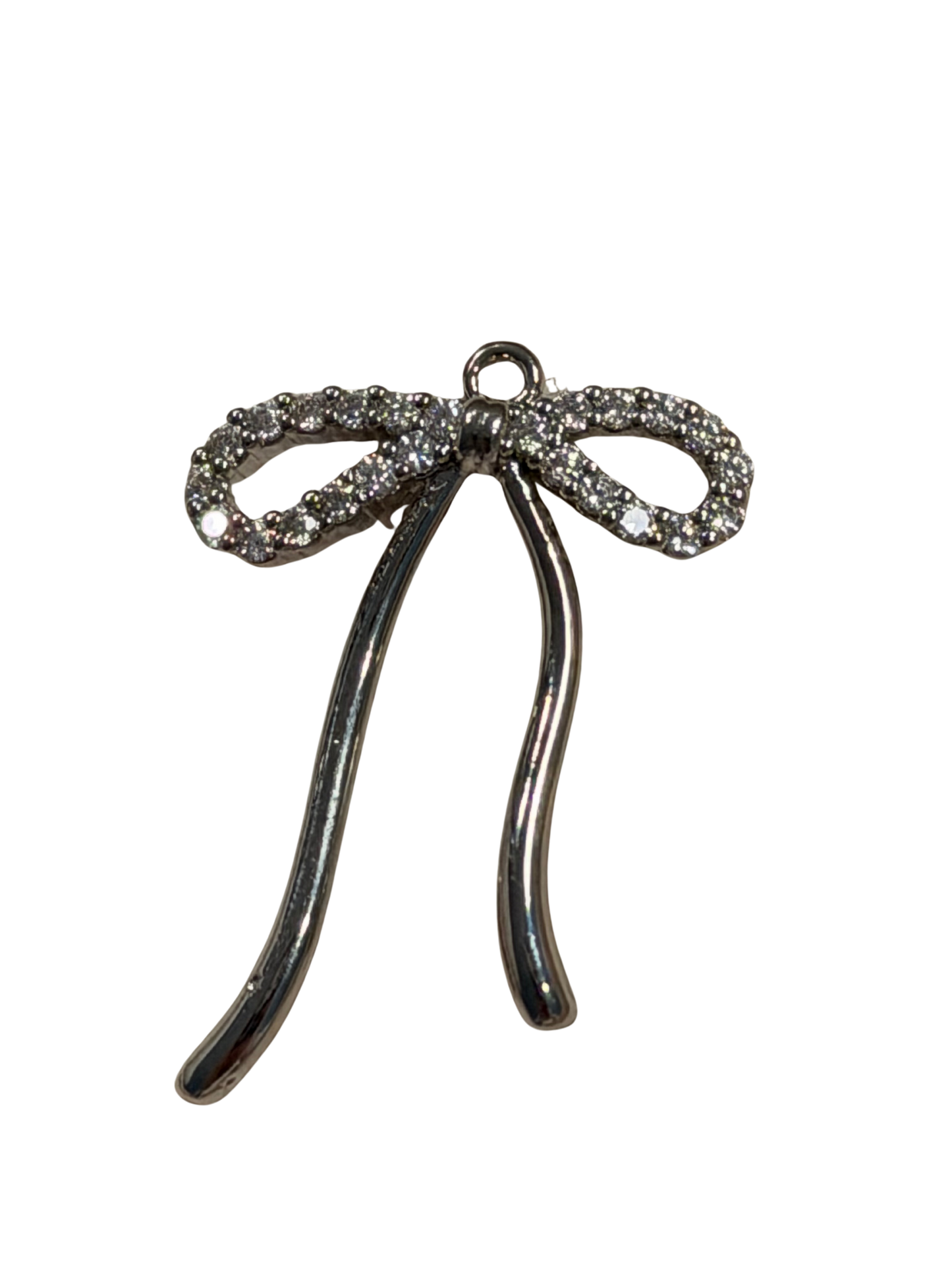 Silver Coquette Bow