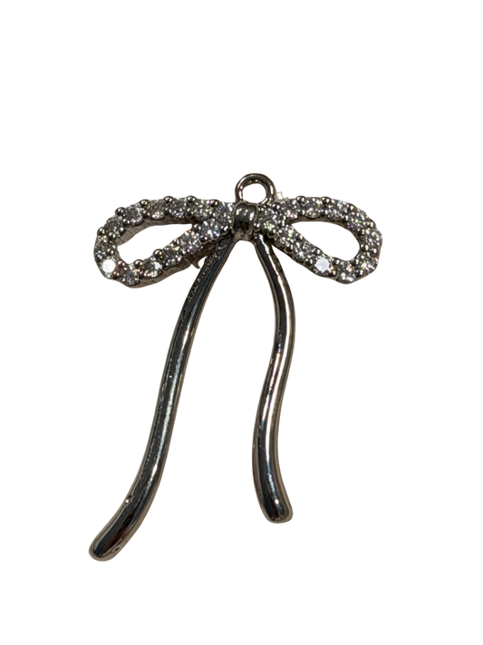 Silver Coquette Bow