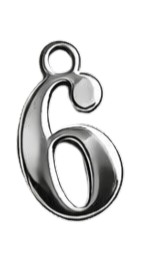 Silver Number Charm
