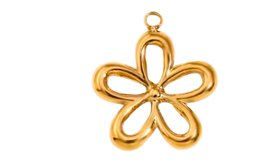 Gold Flower Charm