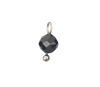 Black bead in silver