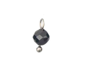 Black bead in silver