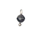Black bead in silver
