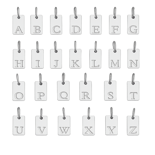 Silver Signature Letter Charms