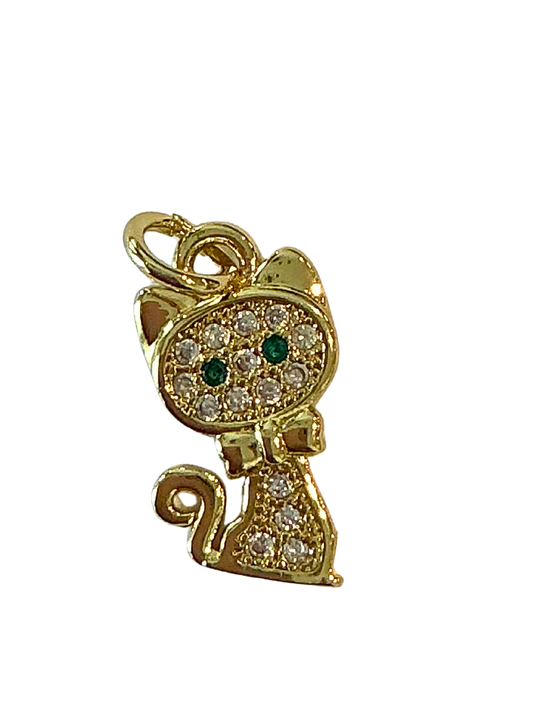 Gold Kitty Charm