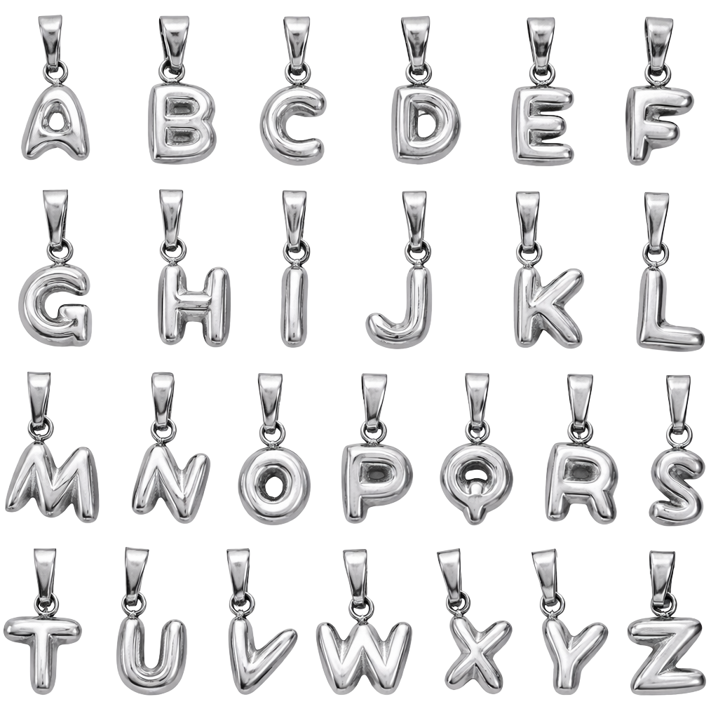 Silver Puffy Letters