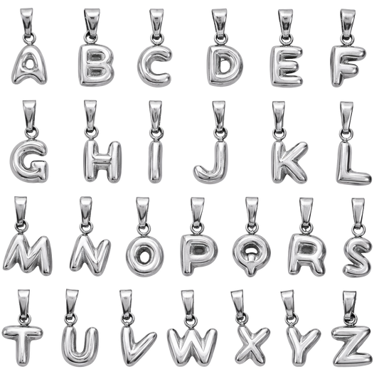 Silver Puffy Letters