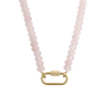 Gold Pink Quartz Necklace