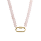 Gold Pink Quartz Necklace