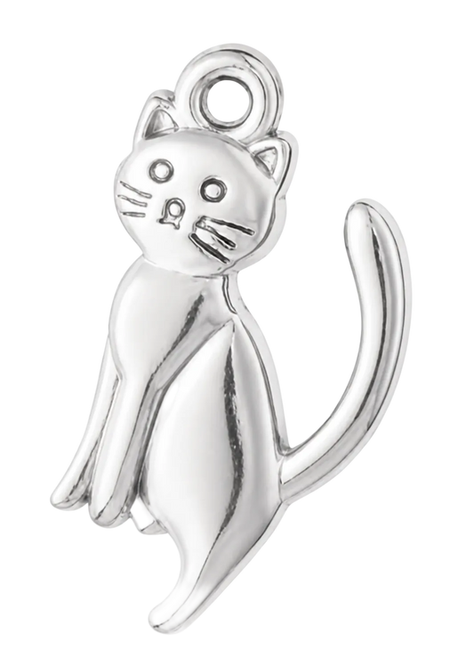 Silver Gato Charm