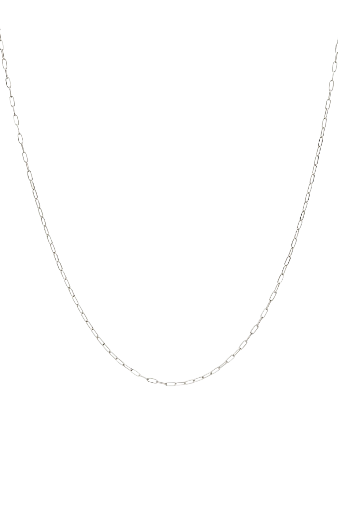 Silver little paperclip Chain