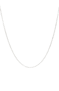 Silver little paperclip Chain