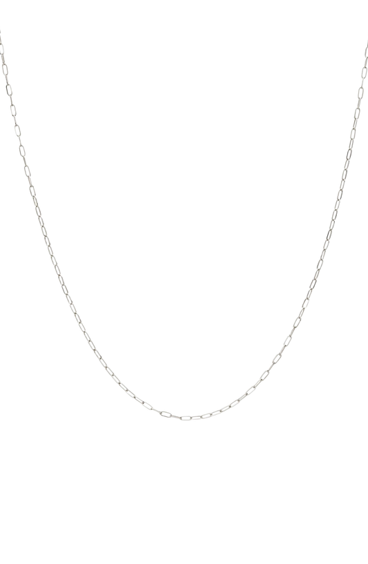 Silver little paperclip Chain