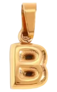 Puffy Letter Charm