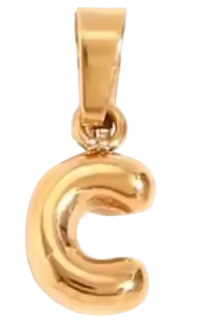 Puffy Letter Charm