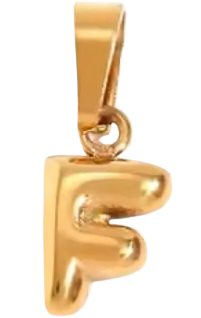 Puffy Letter Charm