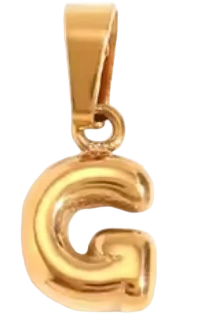 Puffy Letter Charm