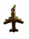 Gold Airplane Charm