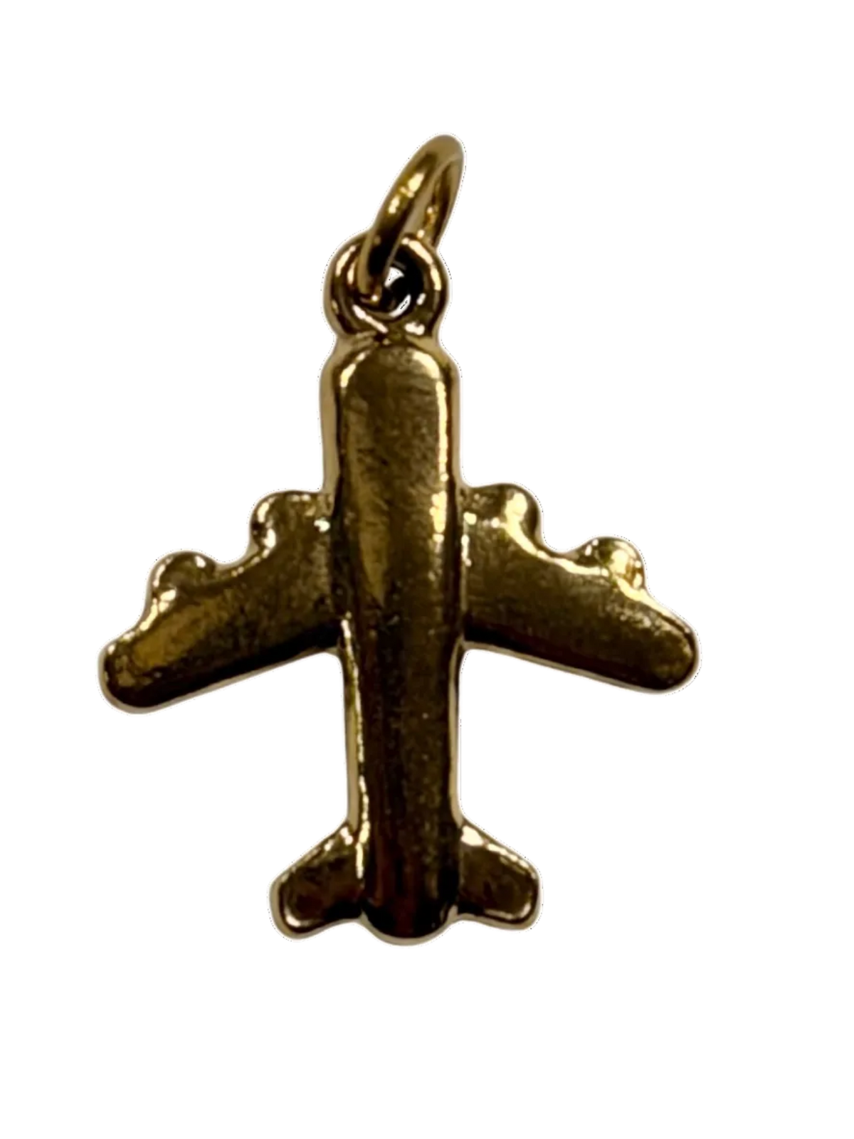 Gold Airplane Charm