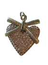 Silver Heart Bow Pendant