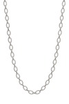Silver Diamond-Cut Oval Link Chain
