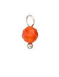 Orange bead in silver