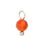 Orange bead in silver