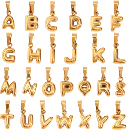 Puffy Letter Charm