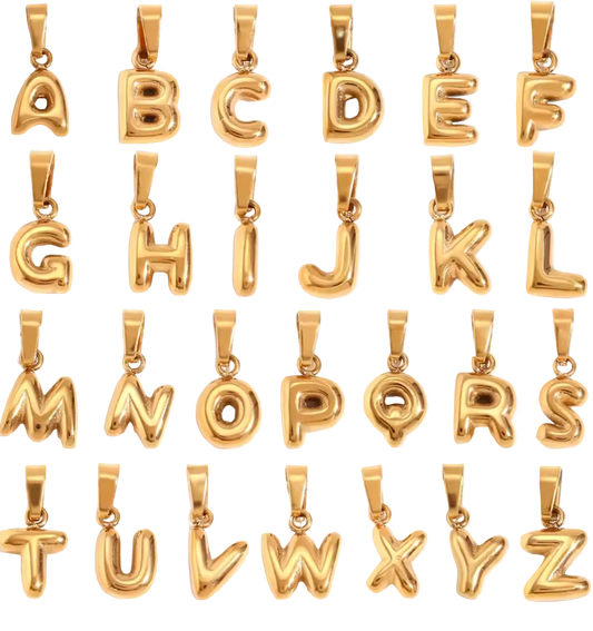 Puffy Letter Charm