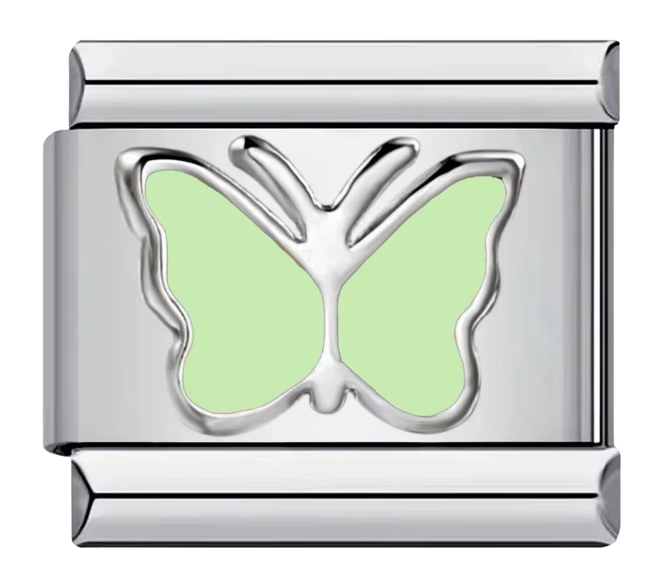Mint Butterfly – Italian Bracelet Charm