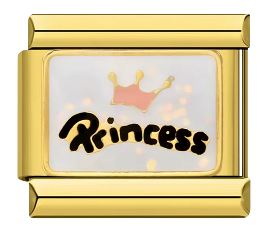 👑 Pink Princess Crown Italian Charm