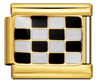 Gold Checkered  Italian Charm