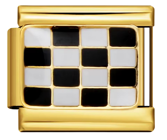 🖤 Classic Checkered Chic Italian Charm